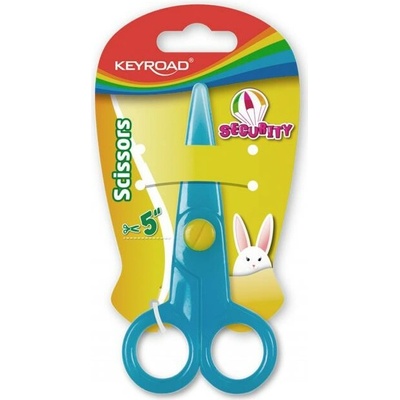 Školské nožnice KEYROAD Security blister mix farieb