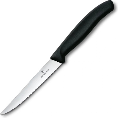 Victorinox Нож за пържоли SWISS CLASSIC 11 cm, назъбен, черен, пластмаса, Victorinox (VN67233)
