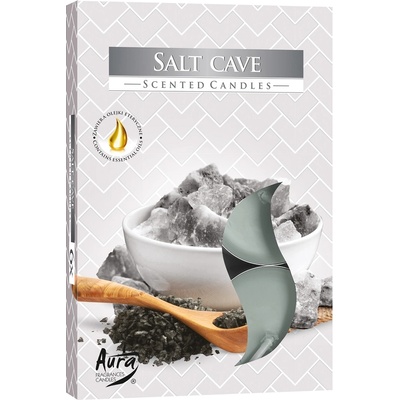BISPOL Ароматни чаени свещи Bispol Aura - Salt Cave, 6 броя (p15-313)