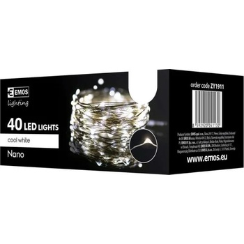 EMOS ZY1911T - Коледна NANO светлина, 4m, 40 LED крушки с нано проводник, IP44, студена светлина (ZY1911T)