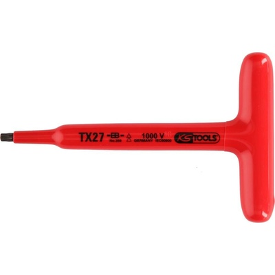KS Tools Inbusový klíč Torx s T rukojetí, s ochrannou izolací, T27, 160 mm 117.2416