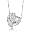 Engelsrufer Strieborný náhrdelník Srdce s krídlom a zirkónmi ERN-LILHEARTWIN