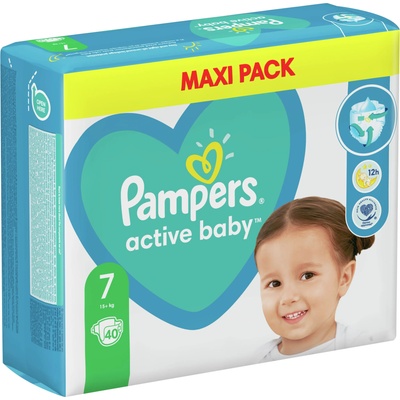 Pampers Бебешки пелени Pampers - Active Baby 7, XL, 40 броя (1100039967)