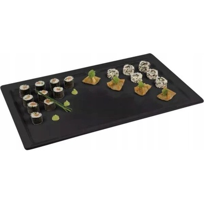APS Melaminový Obdélníkový Podnos/Mísa 32,5 x 26,5 cm Černý Pure 83490