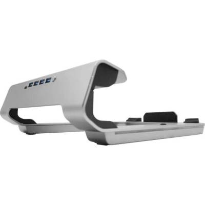 Macally Laptop Stand With 4-Port USB 3.0 and RGB Lighting Hub - поставка с вграден USB хъб и RGB осветление за MacBook и лаптопи (тъмносив)
