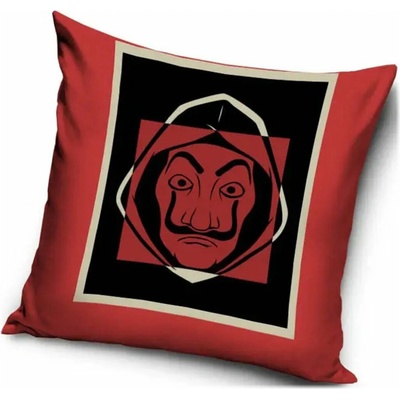 Carbotex vankúš Dom z papiera Money Heist motív Dali Mask 40x40