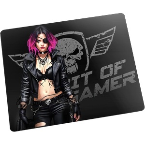 Spirit Of Gamer Подложка за мишка - Phantom (420 x 330 x 4 мм; зашити ръбове; стъклена повърхност; черна) SOG-PAD03VER (SOG-PAD03VER)