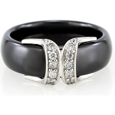 MPM prsten z chirurgické oceli Ring 7830 Ceramic