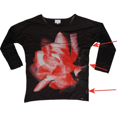 Innocent lifestyle Дамска тениска с дълги ръкави Innocent lifestyle - МАРЛОУ - ЧЕРЕН - ПОВРЕДЕН - MA434