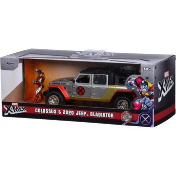 Jada Jeep Gladiator Pick up 2021 With X men Figure Silver 1:32