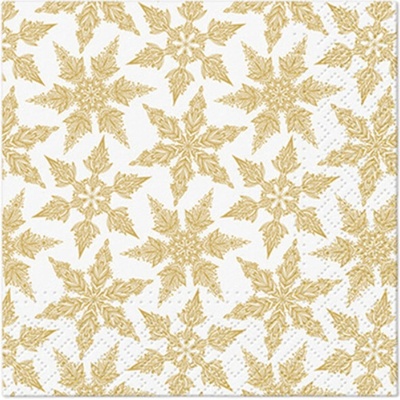 PAW2 Papírové ubrousky PAW Cocktail 25cm x25cm Gold Winter 20 ks