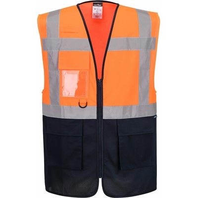 Portwest ES076 ES1 Essential Hi-Vis Manažérska vesta žltá/námornícka modrá