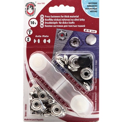 Kohinoor Druky kovové 15 mm, černé – Zboží Dáma