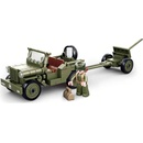 Stavebnice Sluban Sluban B0853 Spojenecký džíp a protiletadlové dělo