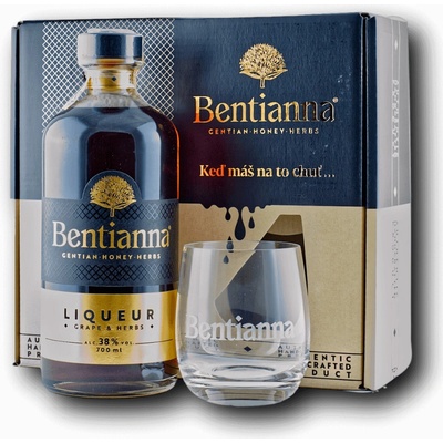 Bentianna Liqueur 38% 0,7 l (dárkové balení 1 sklenice)