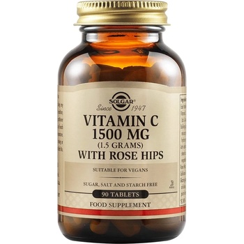 Solgar Vitamin C with Rose Hips, 1500 mg, 90 таблетки, Solgar
