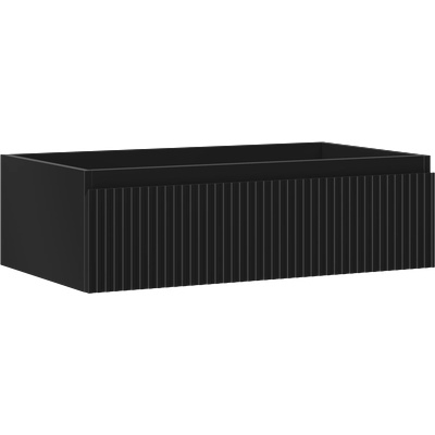 Mexen Rivel шкаф за баня под мивка 80 см, 1 чекмедже, набраздени, черен мат - 91A20-08023-1-BF71 (91A20-08023-1-BF71)