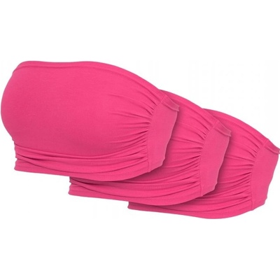 Ladies Bandeau Top 3-Pack - fuchsia+fuchsia+fuchsia