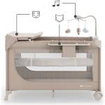 KinderKraft LEODY UP сгъваема бебешка кошара с аксесоари BEIGE (KCLEODUPBEG00AC) - xmall