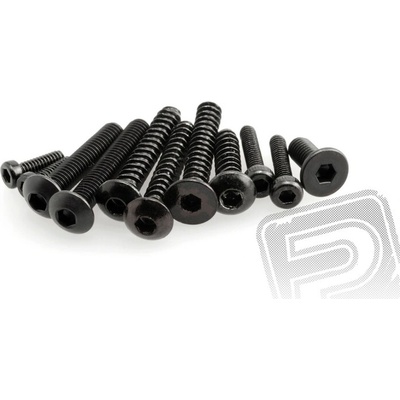 Axial Imbusové skrutky so zápustnou hlavou samorezné M3x10 mm čierne 10 ks