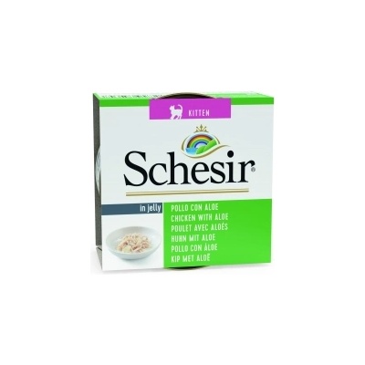 Schesir - Консерва за подрастващи котки с пилешко месо с алое в желе, 85 гр