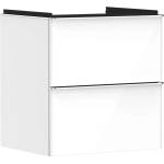 Hansgrohe Xelu Q - Шкафче за умивалник, 63x58x50 см, 2 чекмеджета, лъскаво бяло/хром 54023000 (54023000)