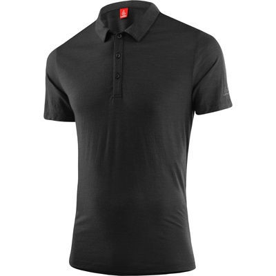 Löffler Мъжка поло тениска Löffler Poloshirt Merino-Tencel Polo shirt - Black - размер 48 (EU) (216-2991-0412)