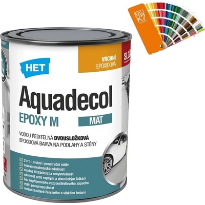 Het Aquadecol Epoxy M - tónovaný 10 kg (8,5 kg Složky 1 + 2 x 750 g Složky 2), RAL 1016