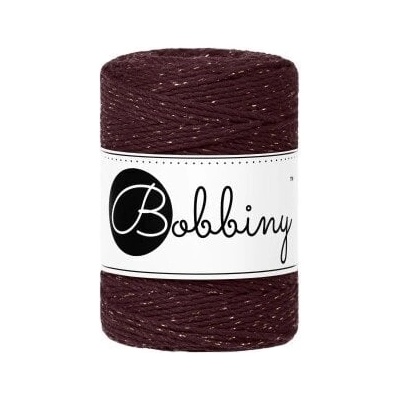 Bobbiny 3PLY Macramé Rope 1, 5 mm 100 m Golden Burgundy юта (TD-E078)