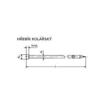 Hřebík kolářský 16 x 1,6 (balení 5 kg) - DOPRODEJ