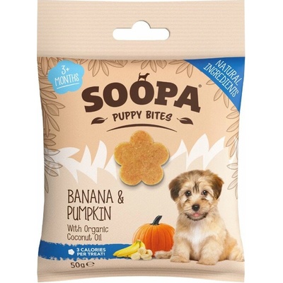 Soopa Zdravé kúsky Puppy s banánom a tekvicou 50 g