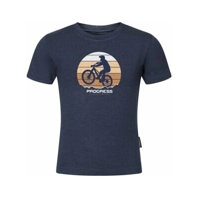 AROMATICO BIKER dětské outdoorové triko tm.modrá