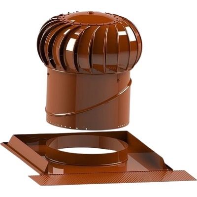 HPI Set-3 pro šikmou střechu s ventilační turbínou Lomanco BIB 8 a univerzální základnou červená 1 ks