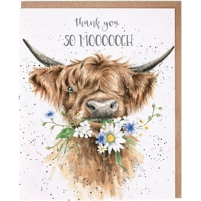 Wrendale Designs Děkovné přání Wrendale Designs "So Mooooch!" - Kráva