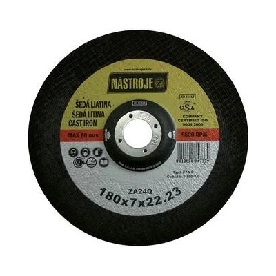 Nástroje cz Kotouč brusný zirconium 180 x 7,0 x 22 mm IM-3-180-7,0