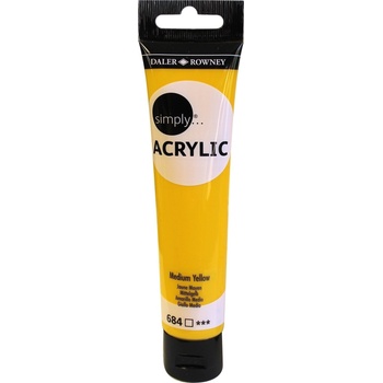 Daler-Rowney Simply АКРИЛНА боя Medium Yellow 75 ml 1 бр (126975684)