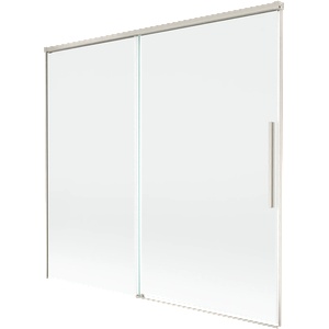 Mexen Rox разтегателно двукрило вана 170 x 150 cm, прозрачен, четкан никел (8C9-170-001-97-00)