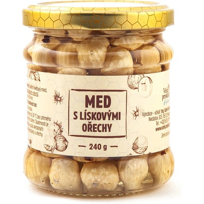 Včelí produkty Kolínek Med s lískovými ořechy 240 g