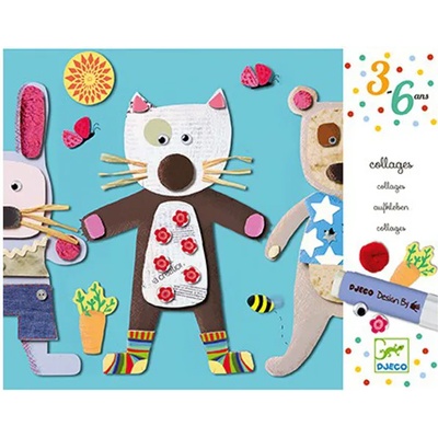 DJECO Направи си сам колажи Djeco - Животни (DJ08664)