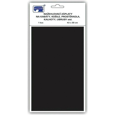 TextilCentrum.cz Altima Klasická nažehlovací záplata, textilní bavlněná s nánosem polyetylenu 731-99, černá, 43x20cm