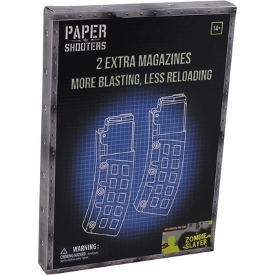 Náhradné zásobníky do zbrane Paper Shooters Zombie Slayer 2 ks - žlté