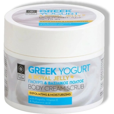 Bodyfarm Greek Yogurt & Royal jelly Body Cream Scrub krémový telový peeling 200 ml
