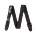 Fender Black Poly Strap 2" White Fender logo