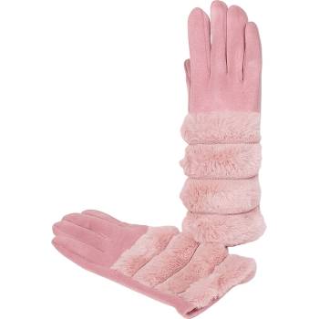 Image 1 of Дамски ръкавици в цвят пудра с пух