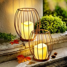 Weltbild Kovový lampáš so sviečkou LED Ferro sada 2 ks