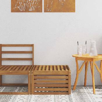 vidaXL Външна табуретка Солидно акациево дърво Естествен (900484)