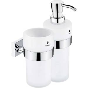 Nimco Keira - Държач за дозатор и чаши, матирано стъкло/хром KE 2205831W-26 (KE 2205831W-26)