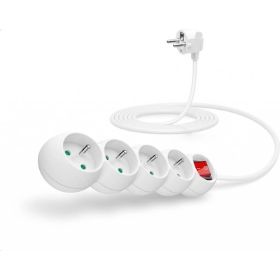 Connect IT prodlužovací kabel 4 zásuvky 3 m s vypínačem bílý CI-1287 – Zboží Živě