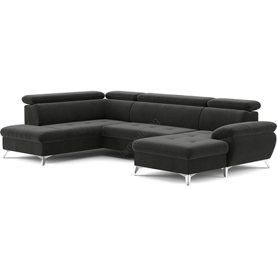 COTTA Ъглов диван catania u с ракла и ляв графит (ct0008)