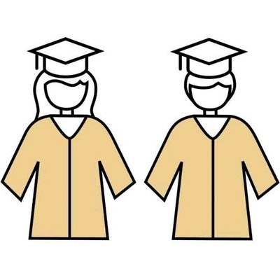 DĚTSKÝ studentský talár, Barva šálu Bez šálu, Barva taláru 100 - bílá